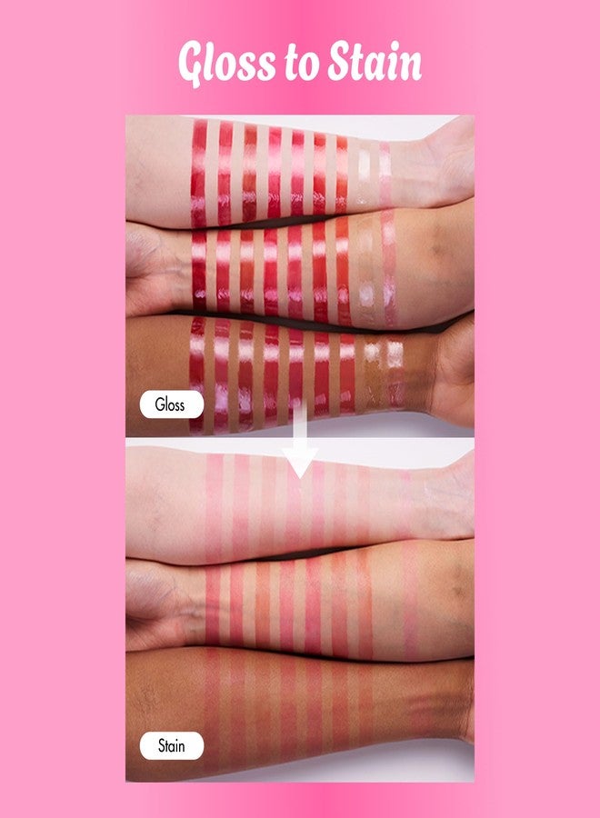 COLORGRAM Fruity Glass Tint Pearl Gloss | Long Lasting & Waterproof Lip Stain | Glossy Transparent Dewy Lip Gloss with subtle Pink Glitter, Buildable & Blendable for Glowing, Sparkling effect 0.11 Oz. - Image 4